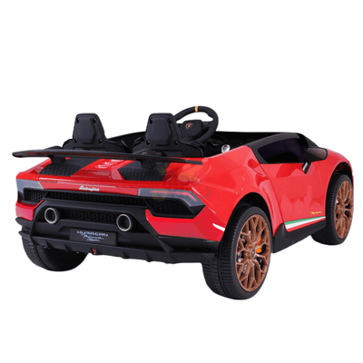 Red 24V Lamborghini Huracan 4x4/AWD 2-Seater Licensed Ride-On Car W/ EVA Rubber Wheels, Music, RC.