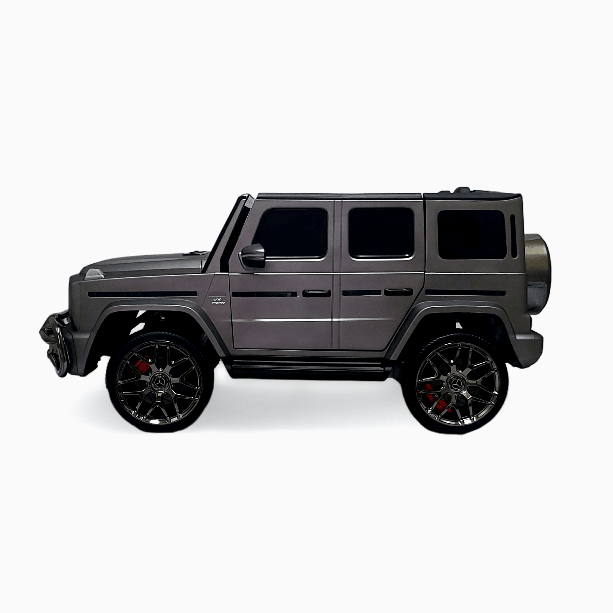 24V Exclusive Matte Grey Mercedes Benz G63 2-Seater 4x4 Kids' Ride-on SUV W/ EVA Wheels, Leather Seats, Light-up Logo, BT & RC.