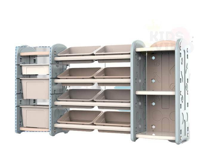 Kids and Toddlers Toy Storage / Organizer with Bins and Bookshelves.
