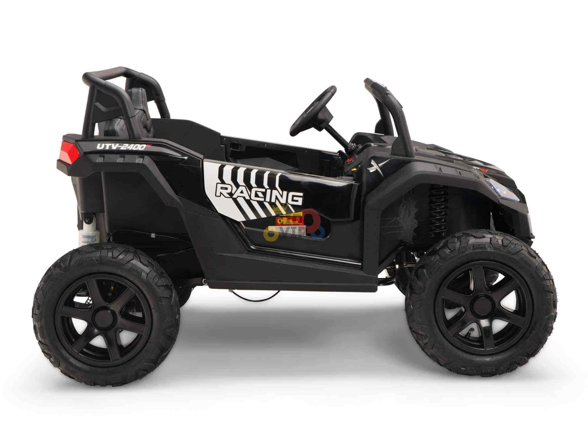 Black Heavy Duty 24V 14Ah Blade XR Edition XXL 2-Seater Ride-On Buggy W/ 180W Brushless Motor, Inflatable Tires & BT (No RC).