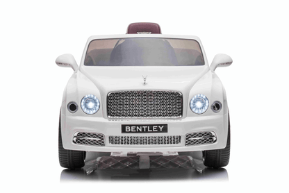 12V White Luxury Bentley Mulsanne Kids' Ride-on Car W/ EVA Rubber Wheels, Music & RC.