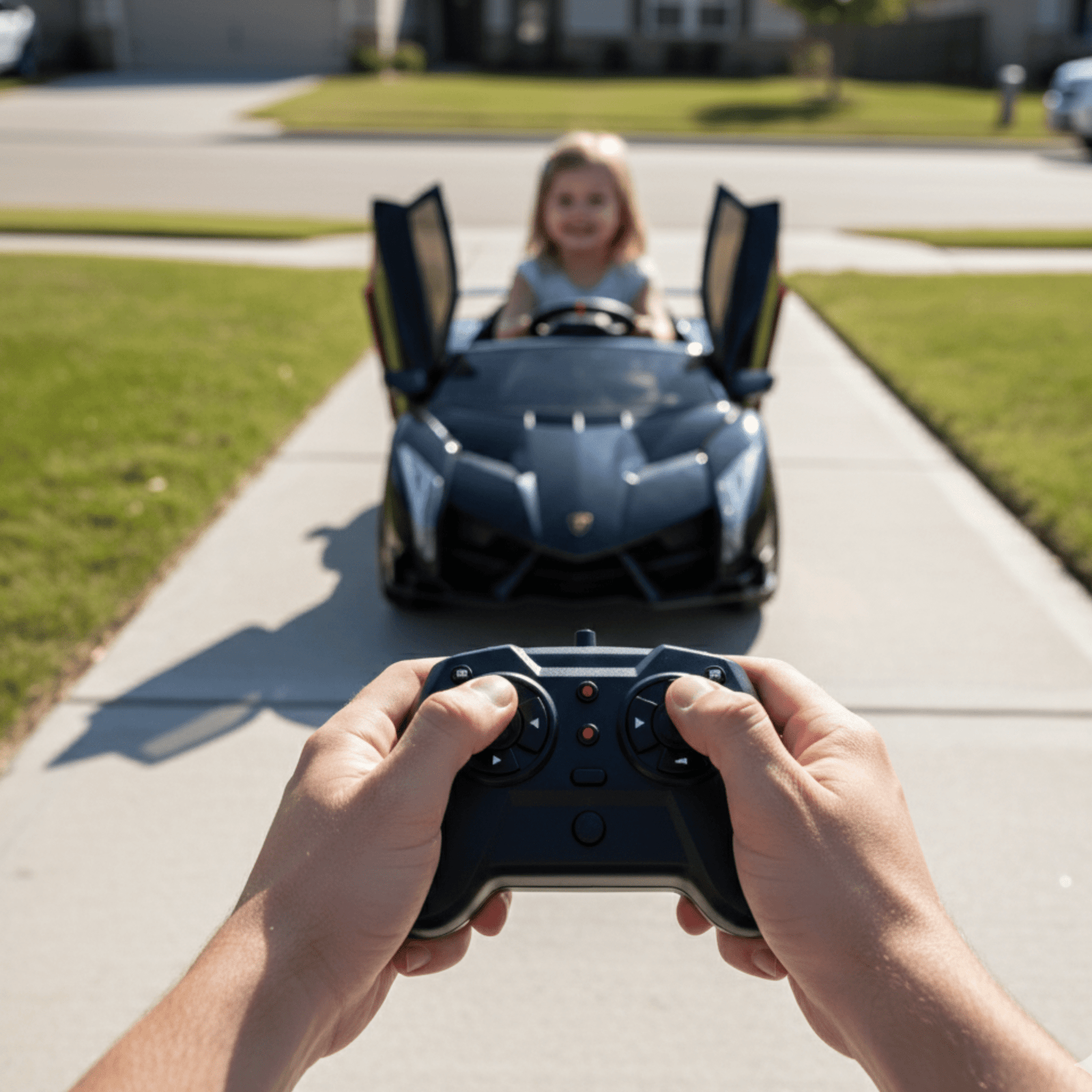 12V Black Lamborghini Veneno 4X4 Limited Edition Ride-on Car W/ EVA Rubber Wheels, Bluetooth & RC.