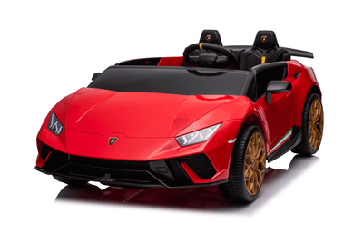 Red 24V Lamborghini Huracan 4x4/AWD 2-Seater Licensed Ride-On Car W/ EVA Rubber Wheels, Music, RC.