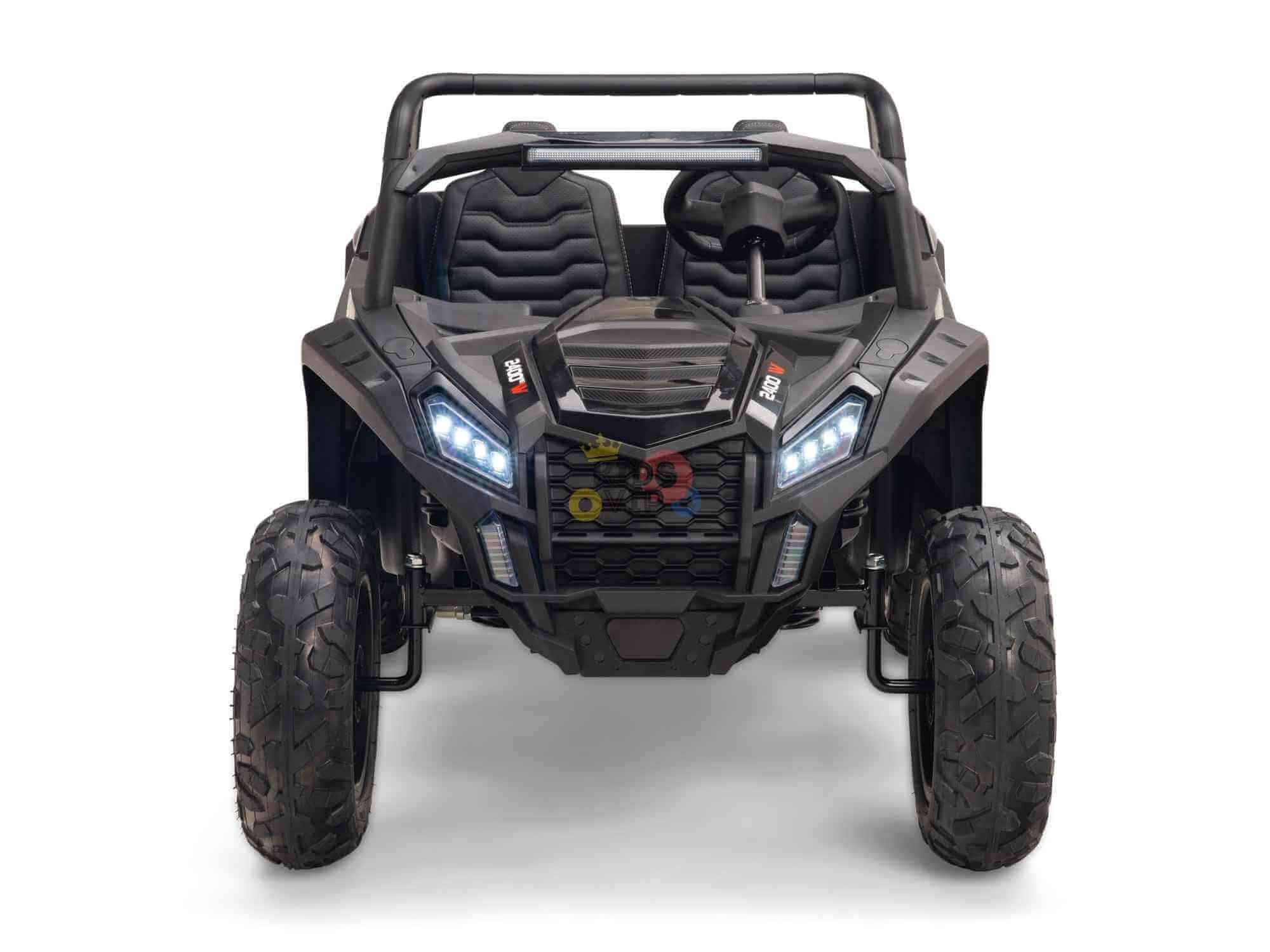 Black Heavy Duty 24V 14Ah Blade XR Edition XXL 2-Seater Ride-On Buggy W/ 180W Brushless Motor, Inflatable Tires & BT (No RC).