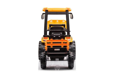 24V Kids' XXL Upgraded 6-Wheel Tractor W/ Trailer, Leather Seat, Music, Lights & RC.