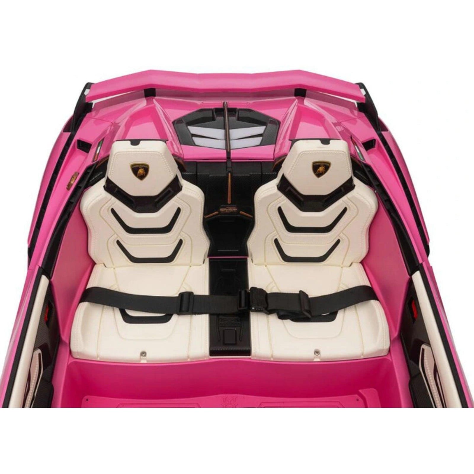 24V Luxurious Pink Lamborghini Sian 2-Seater 4x4 Ride-On Car W/ EVA Rubber Wheels, BT & RC.