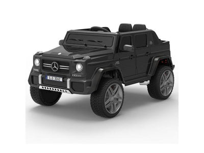 12V Matte Black Luxury Mercedes Maybach G650s Kids' 4x4 Ride-on SUV W/ Rubber Wheels, Music & RC.
