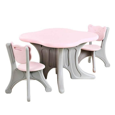 Kids & Toddlers Bear Edition Table & Chair Set W/ 2 Chairs and Storage Baskets.