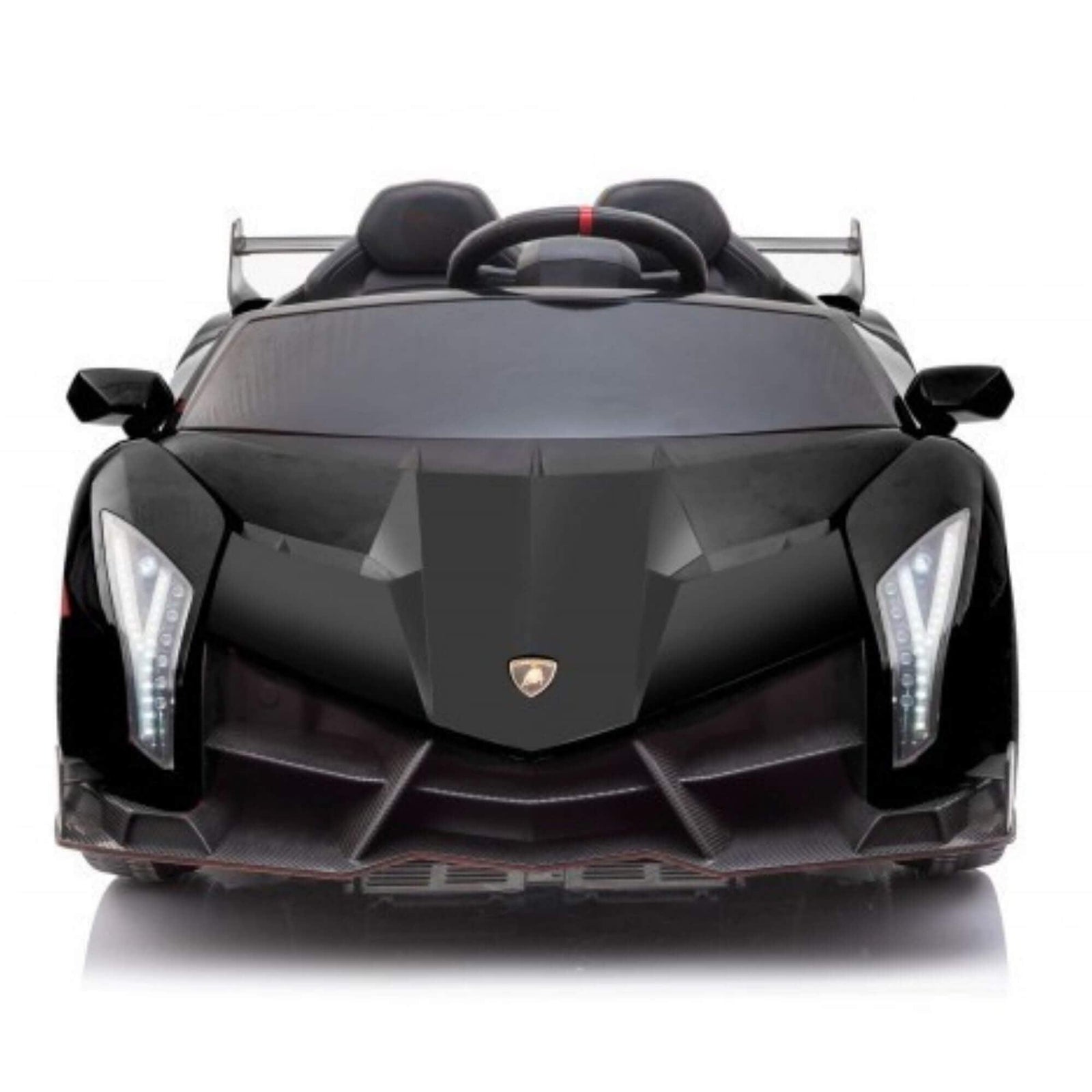 12V Black Lamborghini Veneno 4X4 Limited Edition Ride-on Car W/ EVA Rubber Wheels, Bluetooth & RC