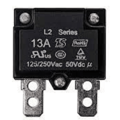 13A 125/250Vac 50Vdc Automatic Reset Relay Fuse.