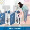 Blue 16 Panels Indoor/Outdoor Foldable Playpen, Fence, Interactive Safety Play Yard  for Toddlers and Infants.