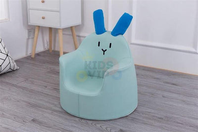 Kids' and Toddlers' Single Seat Cozy Bunny Edition Play Sofa Chair - Blue.