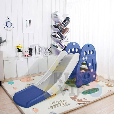 Kids' and Toddlers' Car Edition Interactive Indoor / Outdoor Playset W/ Slide, Closed Steps & Basketball Hoop.
