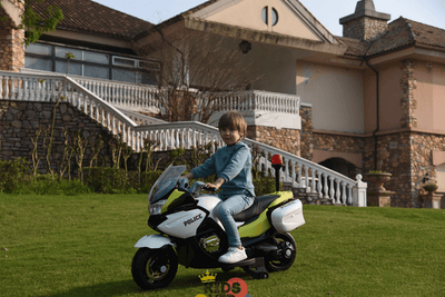 24V Police Officer Edition Kids' Motorcycle W/ Rubber Wheels, Emergency Siren, Lights & Music.