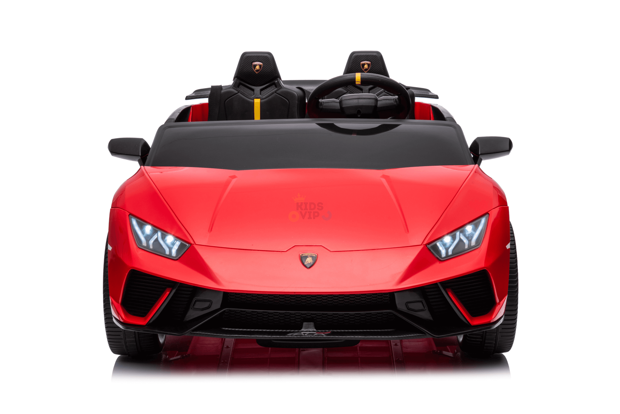 Red 24V Lamborghini Huracan 4x4/AWD 2-Seater Licensed Ride-On Car W/ EVA Rubber Wheels, Music, RC.