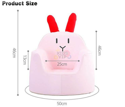 Kids' and Toddlers' Single Seat Cozy Bunny Edition Play Sofa Chair - Pink.