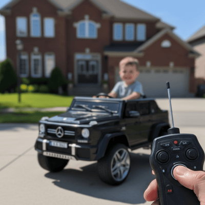 12V Matte Black Luxury Mercedes Maybach G650s Kids' 4x4 Ride-on SUV W/ Rubber Wheels, Music & RC.