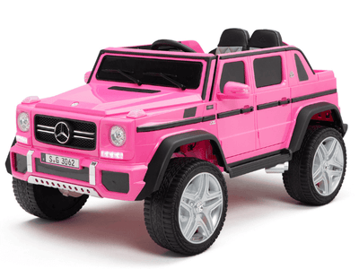 12V Pink Luxury Mercedes Maybach G650s Kids' 4x4 Ride-on SUV W/ Rubber Wheels, Music & RC.