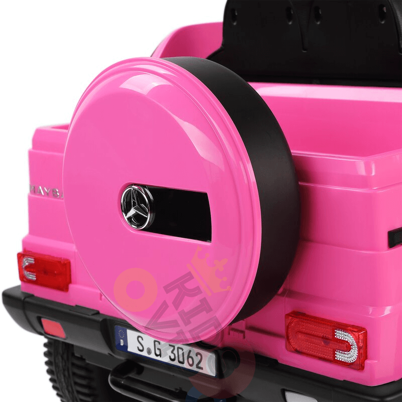 12V Pink Luxury Mercedes Maybach G650s Kids' 4x4 Ride-on SUV W/ Rubber Wheels, Music & RC.