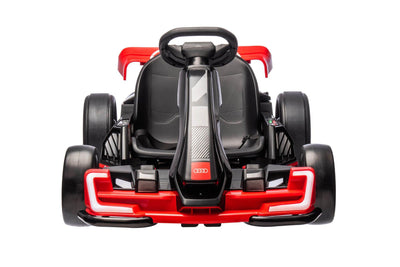 24V Red Newest Upgraded Audi Drifting Go Kart W/ 180° Drift, Bluetooth Music & Lights.