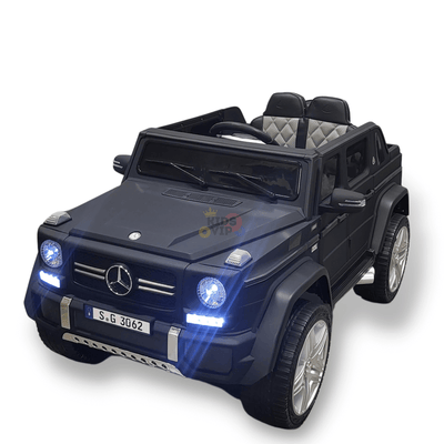12V Matte Black Luxury Mercedes Maybach G650s Kids' 4x4 Ride-on SUV W/ Rubber Wheels, Music & RC.