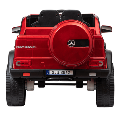 12V Red Luxury Mercedes Maybach G650s Kids' 4x4 Ride-on SUV W/ Rubber Wheels, Music & RC.