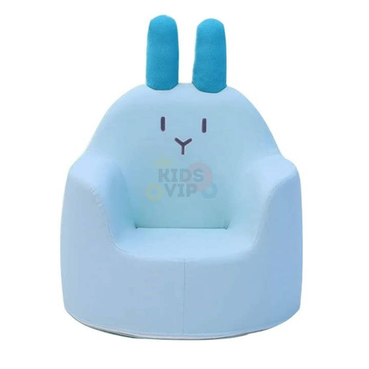 Kids' and Toddlers' Single Seat Cozy Bunny Edition Play Sofa Chair - Blue.