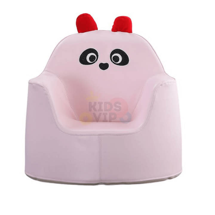 Kids' and Toddlers' Single Seat Cozy Panda Edition Play Sofa Chair - Pink.