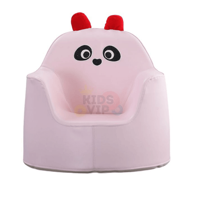 Kids' and Toddlers' Single Seat Cozy Panda Edition Play Sofa Chair - Pink.