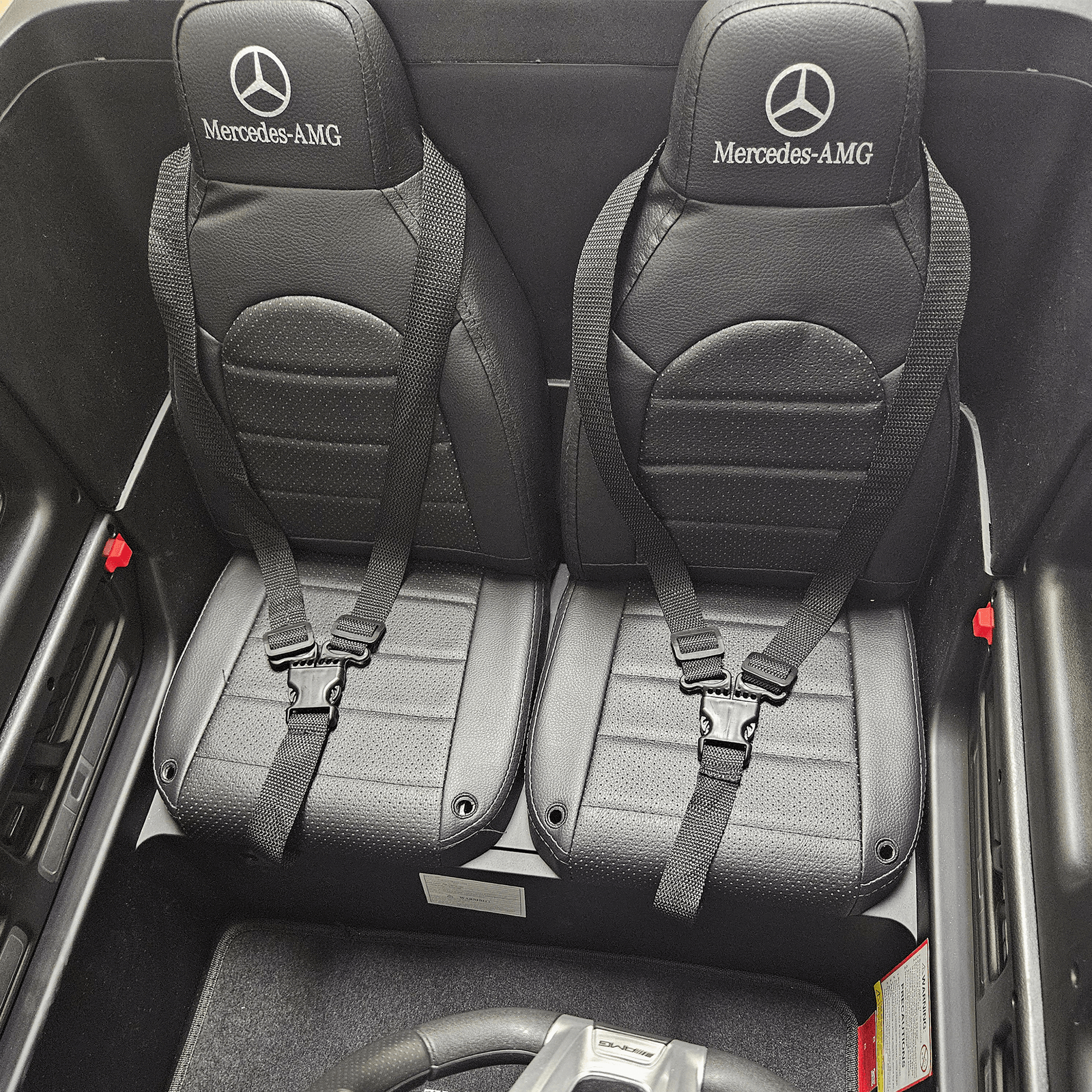 24V Exclusive Matte Black Mercedes Benz G63 2-Seater 4x4 Kids' Ride-on SUV W/ EVA Wheels, Leather Seats, Light-up Logo, BT & RC.