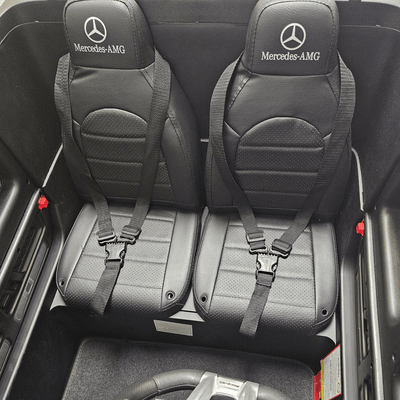 24V Exclusive Matte Black Mercedes Benz G63 2-Seater 4x4 Kids' Ride-on SUV W/ EVA Wheels, Leather Seats, Light-up Logo, BT & RC.