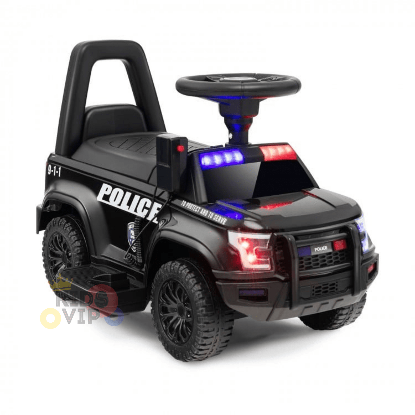6V Ultimate 3-in-1 Toddler Police Truck W/ Bluetooth Music, Emergency Siren & Lights.