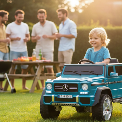 12V Blue Luxury Mercedes Maybach G650s Kids' 4x4 Ride-on SUV W/ Rubber Wheels, Music & RC.