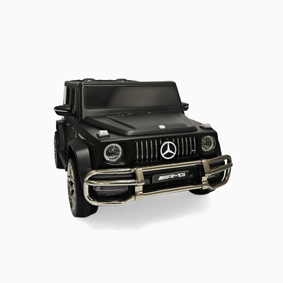 24V Exclusive Matte Black Mercedes Benz G63 2-Seater 4x4 Kids' Ride-on SUV W/ EVA Wheels, Leather Seats, Light-up Logo, BT & RC.