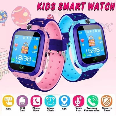 Add-On : Kids Smartwatch Set-Tracker w/GPS, Pedometer, SOS Alarm, Games, Camera, Voice Calling, Safe Zone.