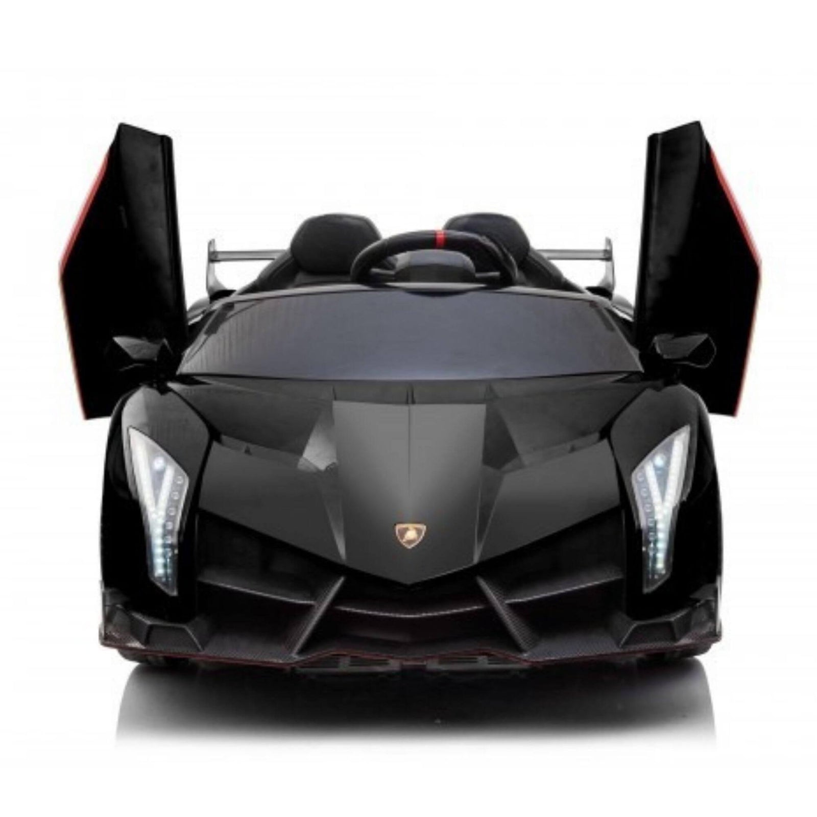 12V Black Lamborghini Veneno 4X4 Limited Edition Ride-on Car W/ EVA Rubber Wheels, Bluetooth & RC