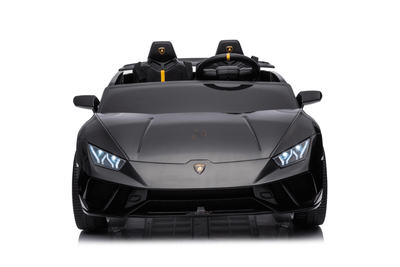 Black 24V Lamborghini Huracan 4x4/AWD 2-Seater Licensed Ride-On Car W/ EVA Rubber Wheels, Music, RC.