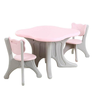 Kids & Toddlers Bear Edition Table & Chair Set W/ 2 Chairs and Storage Baskets.