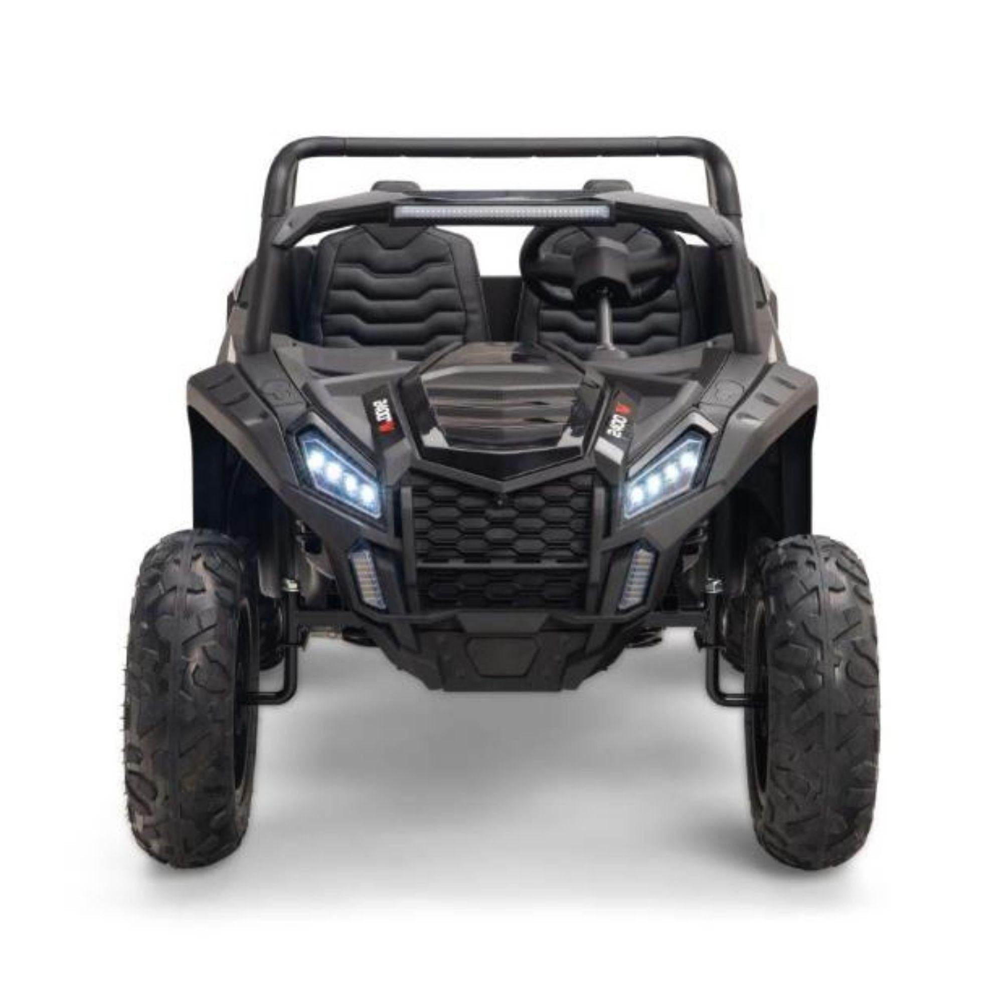 Black Heavy Duty 24V 14Ah Blade XR Edition XXL 2-Seater Ride-On Buggy W/ 180W Brushless Motor, Inflatable Tires & BT (No RC).