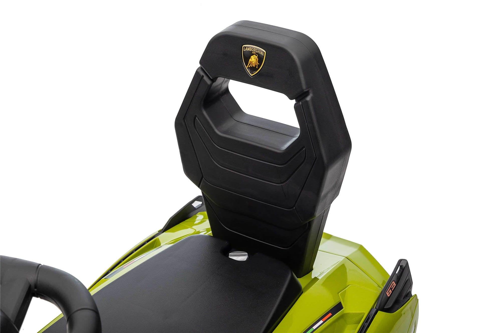 Green Complete Edition Lamborghini Sian 3-in-1 Push Car / Stroller W/ Detachable Handle, Safety Guards, Lights & Music.