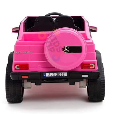 12V Pink Luxury Mercedes Maybach G650s Kids' 4x4 Ride-on SUV W/ Rubber Wheels, Music & RC.