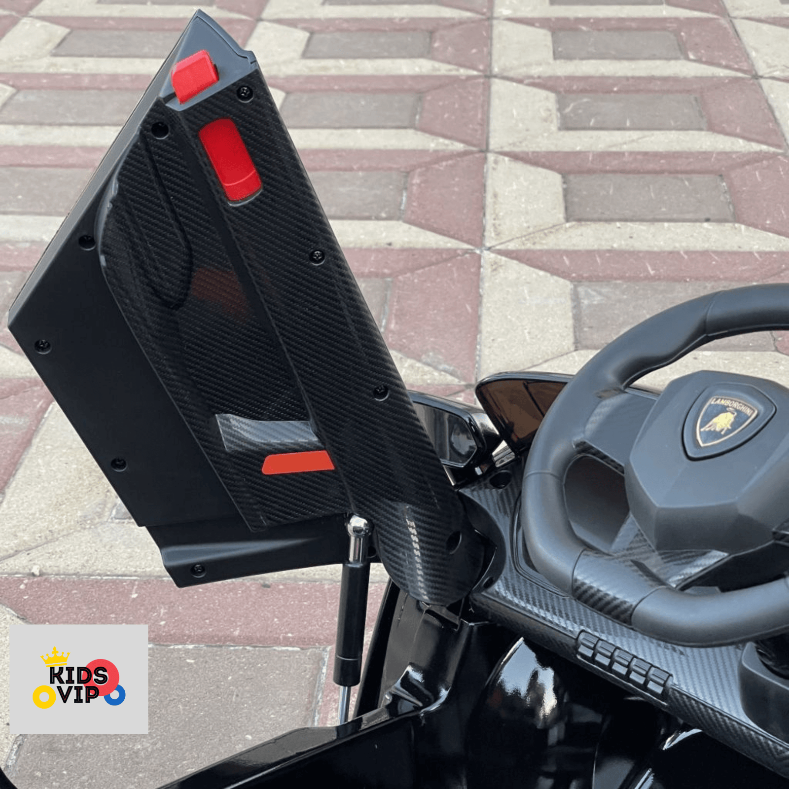 12V Black Lamborghini Veneno 4X4 Limited Edition Ride-on Car W/ EVA Rubber Wheels, Bluetooth & RC.