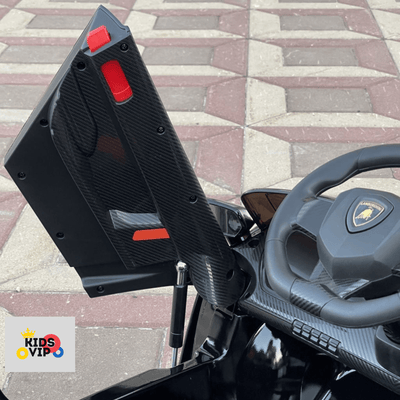 12V Black Lamborghini Veneno 4X4 Limited Edition Ride-on Car W/ EVA Rubber Wheels, Bluetooth & RC.