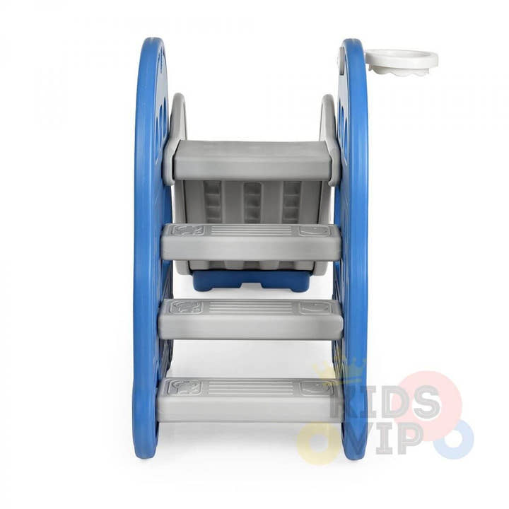 Kids' and Toddlers' Car Edition Interactive Indoor / Outdoor Playset W/ Slide, Closed Steps & Basketball Hoop.