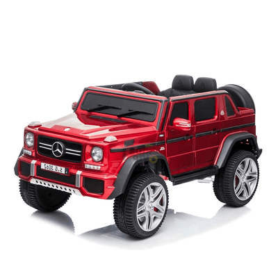 12V Red Luxury Mercedes Maybach G650s Kids' 4x4 Ride-on SUV W/ Rubber Wheels, Music & RC.