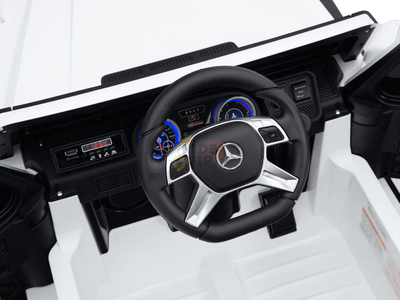 12V White Luxury Mercedes Maybach G650s Kids' 4x4 Ride-on SUV W/ Rubber Wheels, Music & RC.