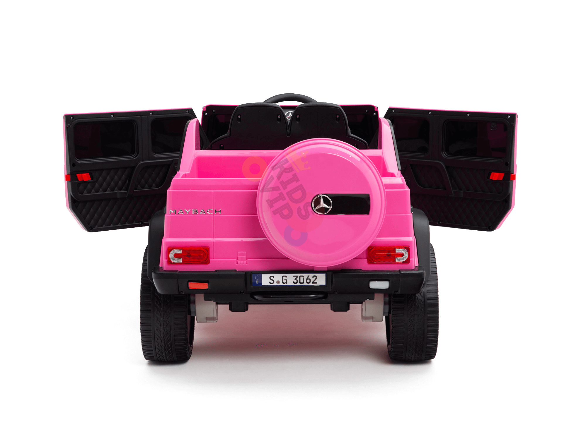 12V Pink Luxury Mercedes Maybach G650s Kids' 4x4 Ride-on SUV W/ Rubber Wheels, Music & RC.