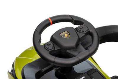 Green Complete Edition Lamborghini Sian 3-in-1 Push Car / Stroller W/ Detachable Handle, Safety Guards, Lights & Music.