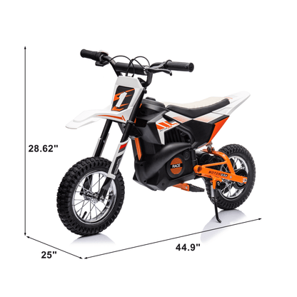 24V 250W Super Moto Off-Road Edition Ride-On Dirt Bike for Big Kids W/ Air-Filled Rubber Tires.