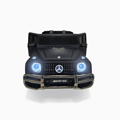 24V Exclusive Matte Black Mercedes Benz G63 2-Seater 4x4 Kids' Ride-on SUV W/ EVA Wheels, Leather Seats, Light-up Logo, BT & RC.